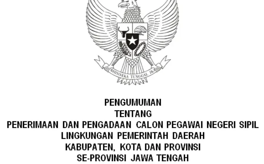 Pengumuman CPNS Jawa Tengah 2014
