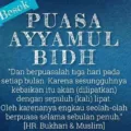 Jadwal Kalender Tanggal Puasa Sunnah Ayyamul Bidh