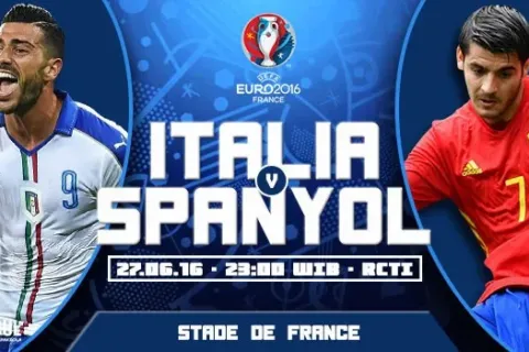 Prediksi Italia vs Spanyol Jadwal Euro 2016 Babak 16 Besar LIVE RCTI