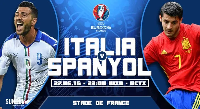 Prediksi Italia vs Spanyol Jadwal Euro 2016 Babak 16 Besar LIVE RCTI