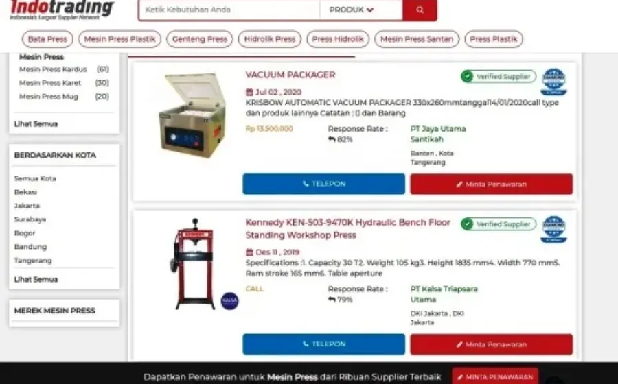 Cara Memilih Mesin Press yang Benar