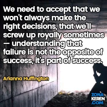 Gambar Caption Kata Bijak Kegagalan Bahasa Inggris Failure Quotes Arti Terjemahan Arianna Huffington