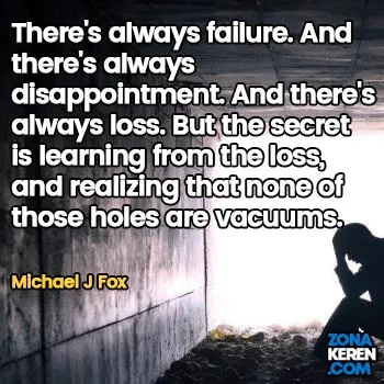 Gambar Caption Kata Bijak Kegagalan Bahasa Inggris Failure Quotes Arti Terjemahan Michael J Fox