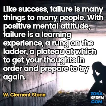 Gambar Caption Kata Bijak Kegagalan Bahasa Inggris Failure Quotes Arti Terjemahan W Clement Stone
