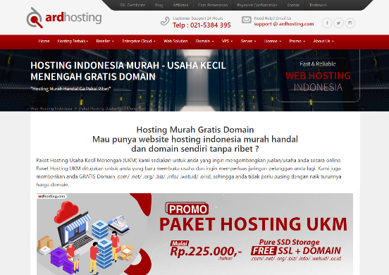 ArdHosting Hosting Indonesia Terbaik