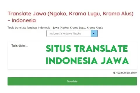 Situs Translate Indonesia Jawa Pilihan Kami