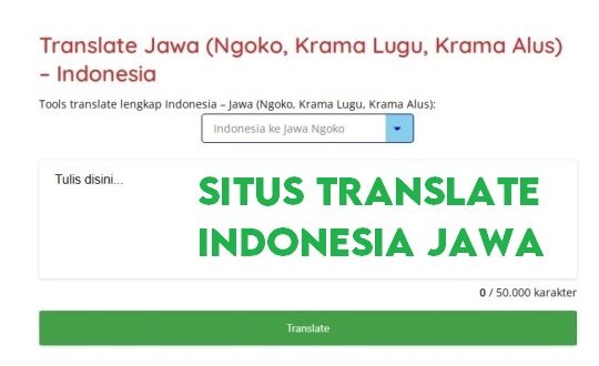 Situs Translate Indonesia Jawa Pilihan Kami
