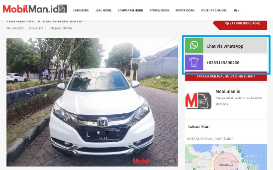 Hubungi Penjual Mobil Bekas di MobilMan