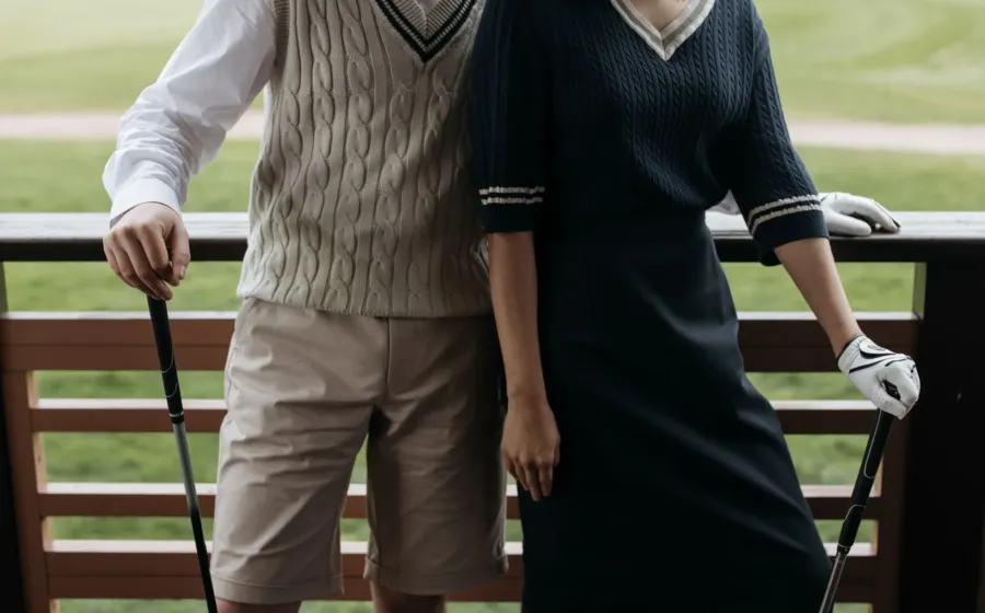 Inspirasi gaya berpakaian preppy yang memadukan kemeja berkerah rapi dengan celana chino dan sepatu loafers